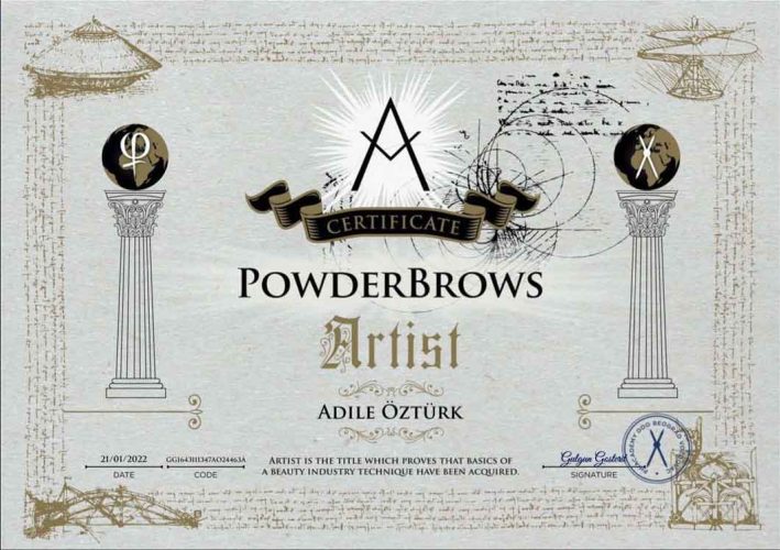 PowderBrows-Zertifikat